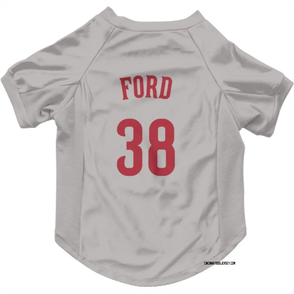 Cincinnati Reds Mike Ford Gray Pet Jersey for Dog & Cat