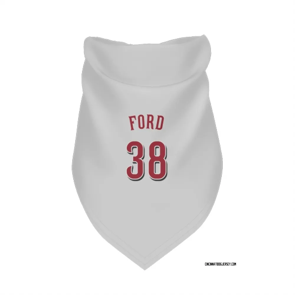Cincinnati Reds Mike Ford White Pet Bandana for Dog & Cat