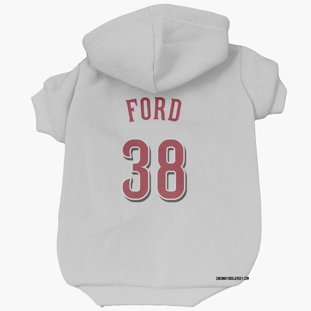 Cincinnati Reds Mike Ford White Pet Hoodie for Dog & Cat