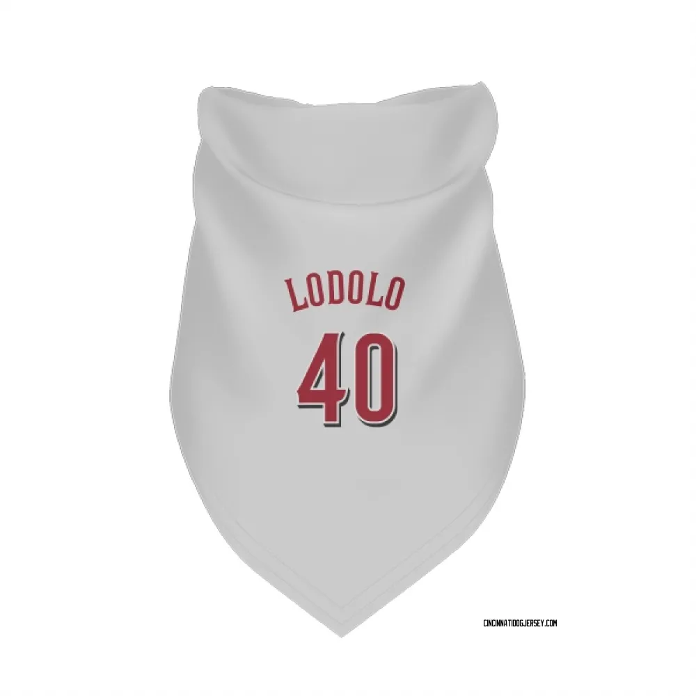 Cincinnati Reds Nick Lodolo White Pet Bandana for Dog & Cat