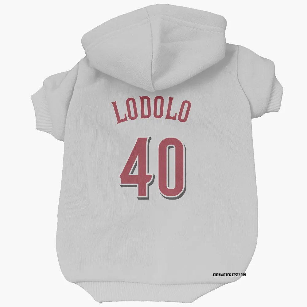 Cincinnati Reds Nick Lodolo White Pet Hoodie for Dog & Cat