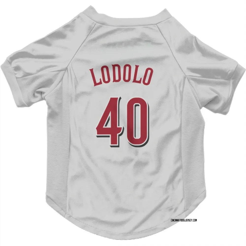 Cincinnati Reds Nick Lodolo White Pet Jersey for Dog & Cat