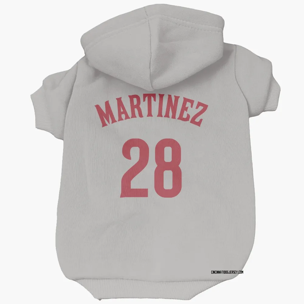 Cincinnati Reds Nick Martinez Gray Pet Hoodie for Dog & Cat