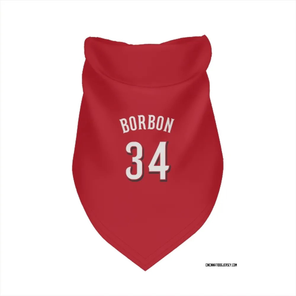 Cincinnati Reds Pedro Borbon Scarlet Pet Bandana for Dog & Cat