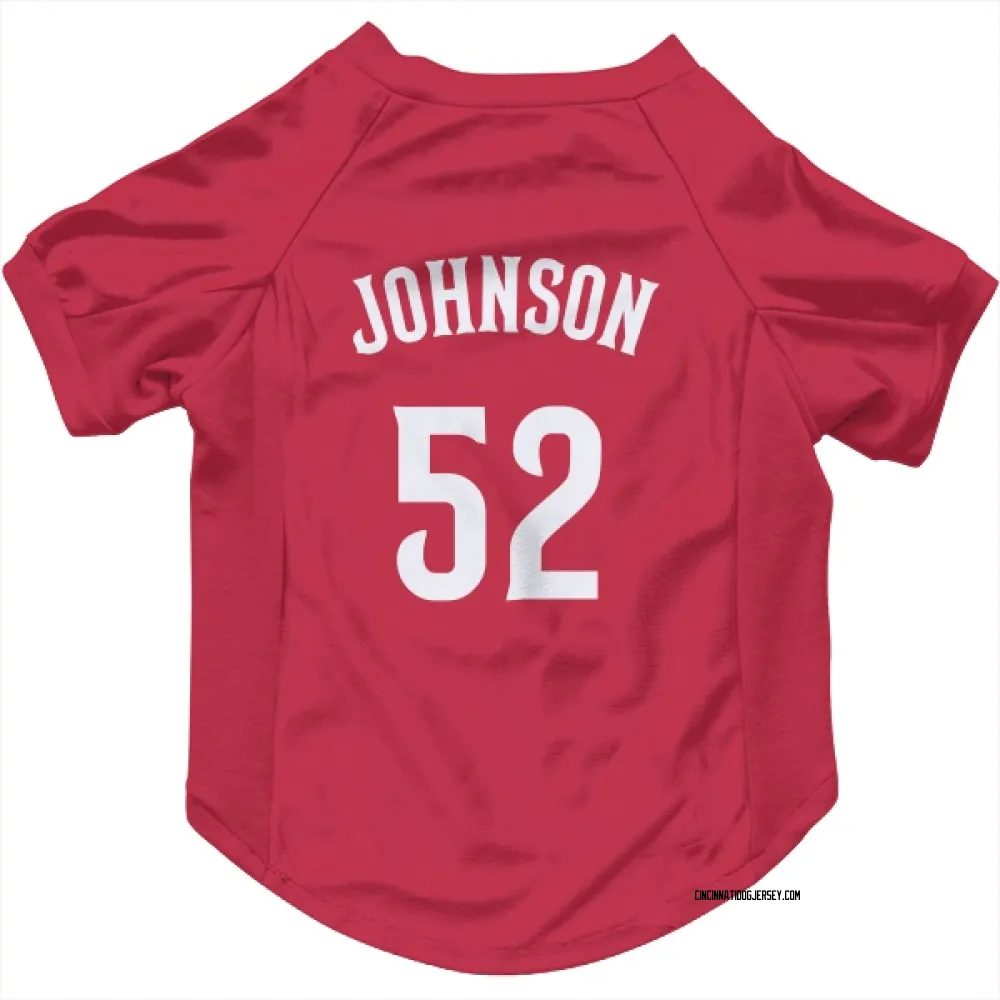 Cincinnati Reds Pierce Johnson Red Pet Jersey for Dog & Cat