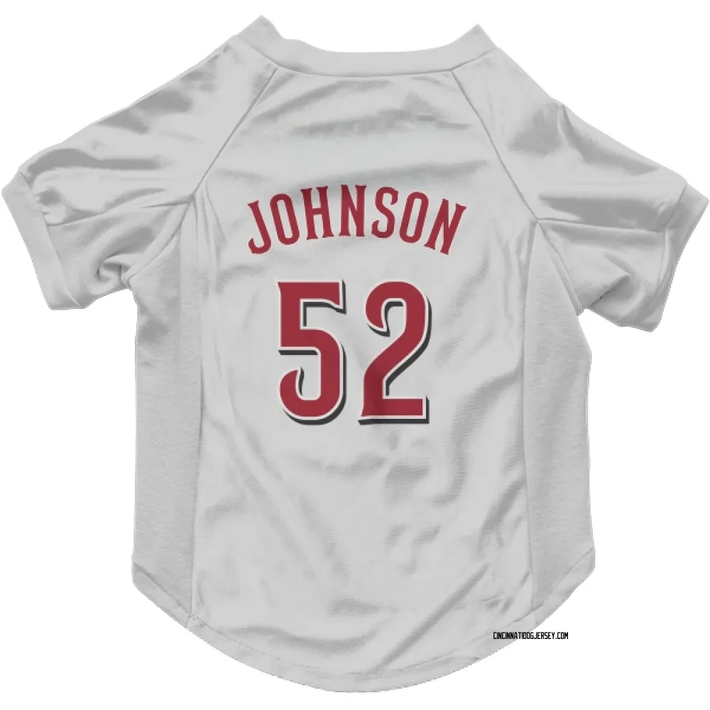 Cincinnati Reds Pierce Johnson White Pet Jersey for Dog & Cat