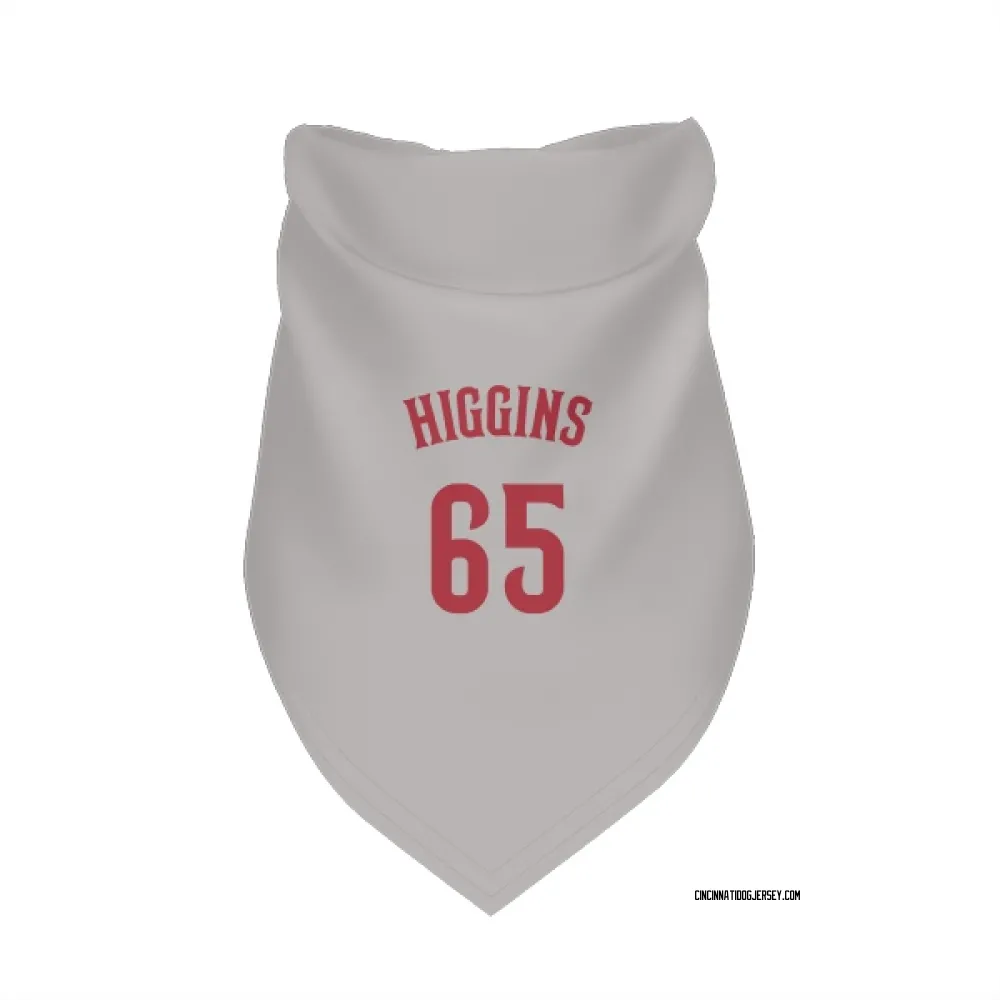 Cincinnati Reds P.J. Higgins Gray Pet Bandana for Dog & Cat