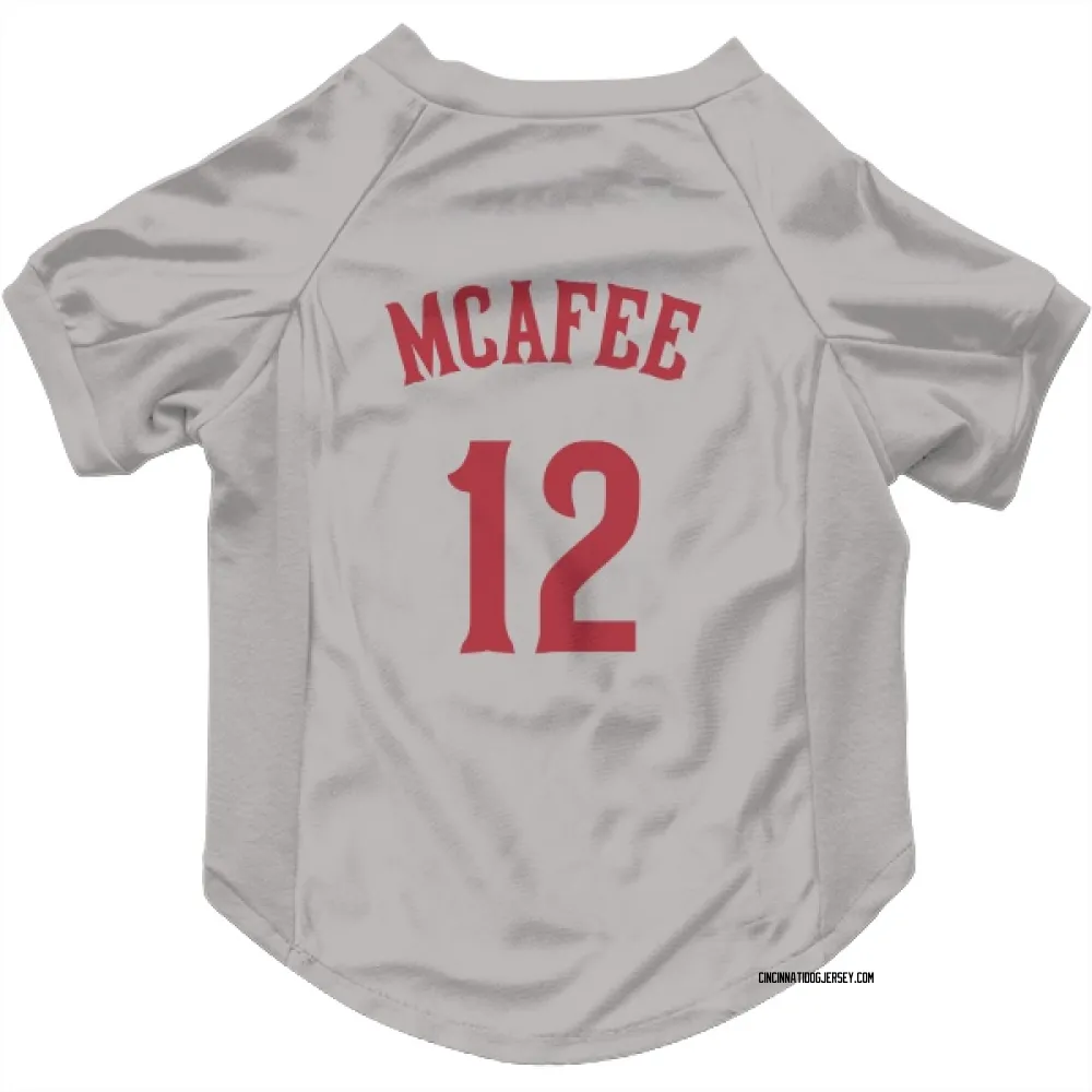 Cincinnati Reds Quincy Mcafee Gray Pet Jersey for Dog & Cat