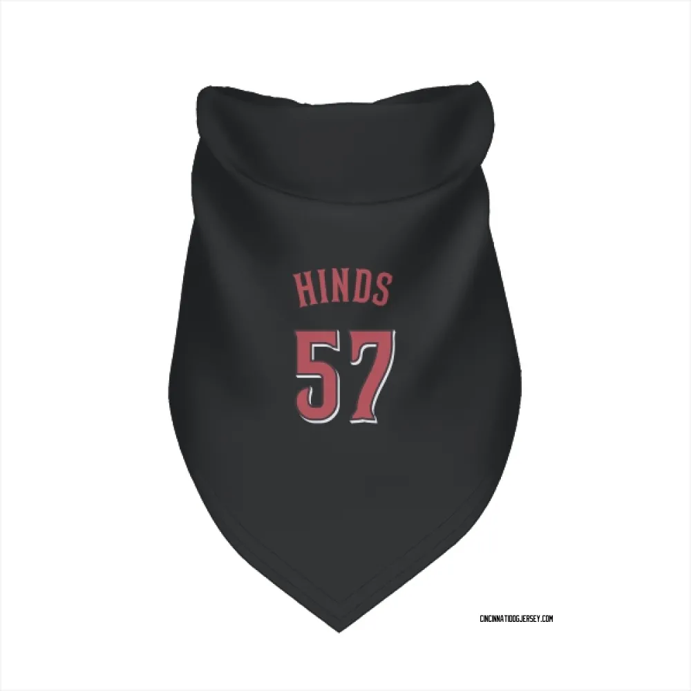 Cincinnati Reds Rece Hinds Black Pet Bandana for Dog & Cat