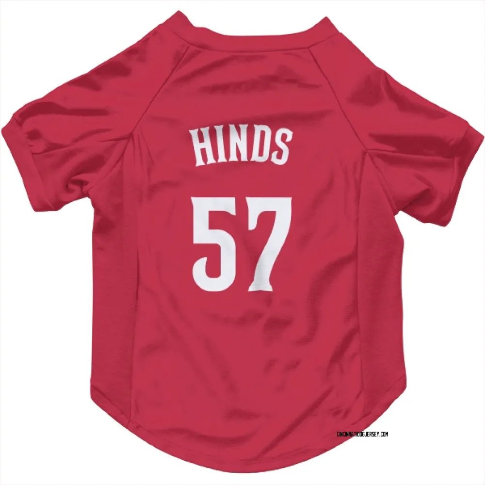 Cincinnati Reds Rece Hinds Red Pet Jersey for Dog & Cat
