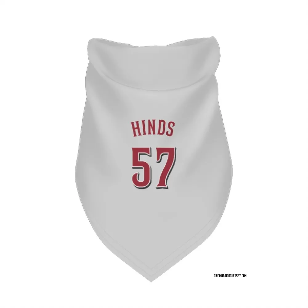 Cincinnati Reds Rece Hinds White Pet Bandana for Dog & Cat