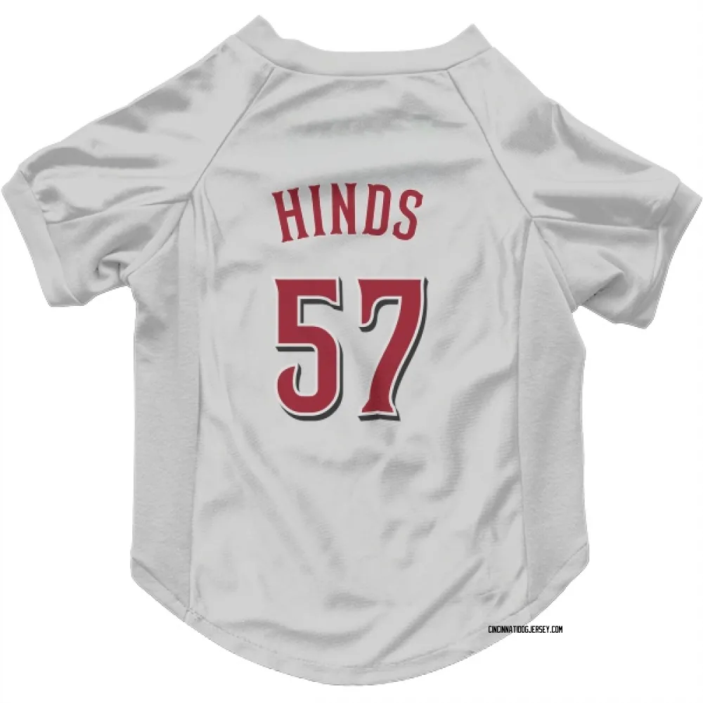 Cincinnati Reds Rece Hinds White Pet Jersey for Dog & Cat