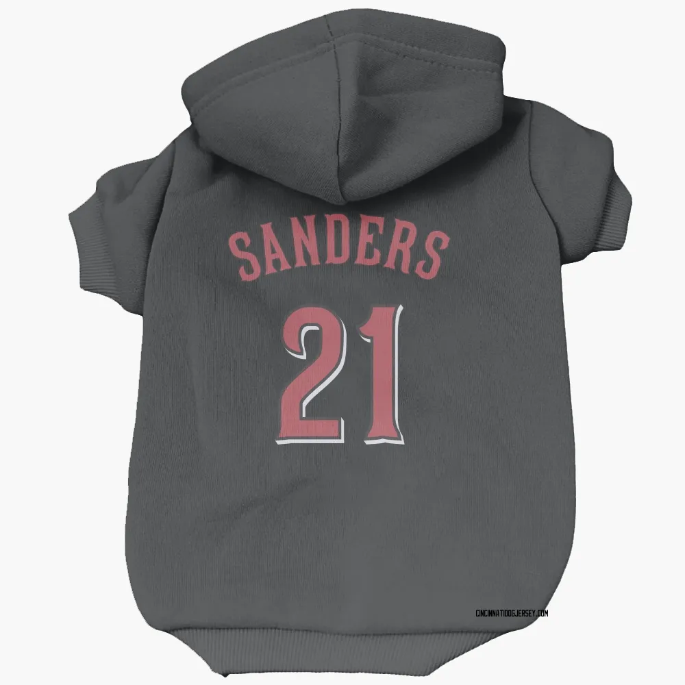 Cincinnati Reds Reggie Sanders Black Pet Hoodie for Dog & Cat