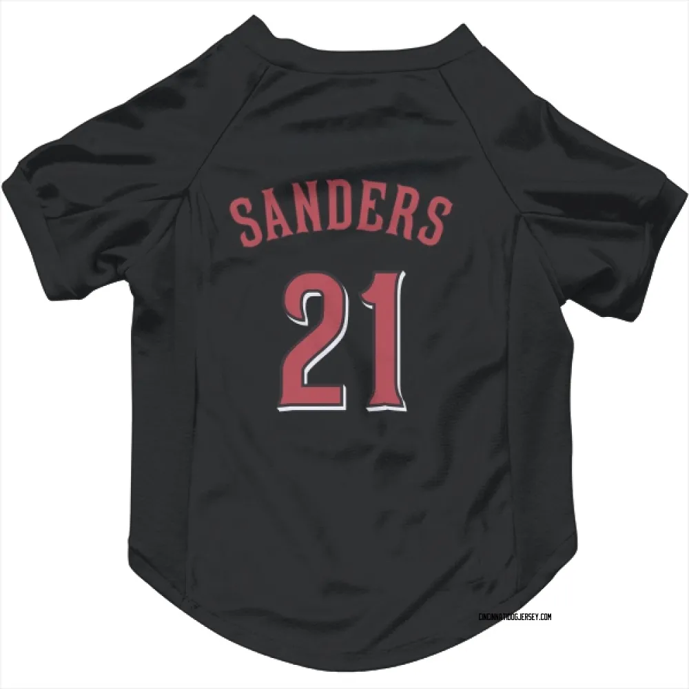 Cincinnati Reds Reggie Sanders Black Pet Jersey for Dog & Cat
