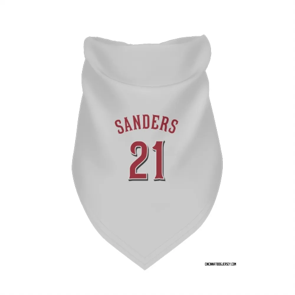 Cincinnati Reds Reggie Sanders White Pet Bandana for Dog & Cat