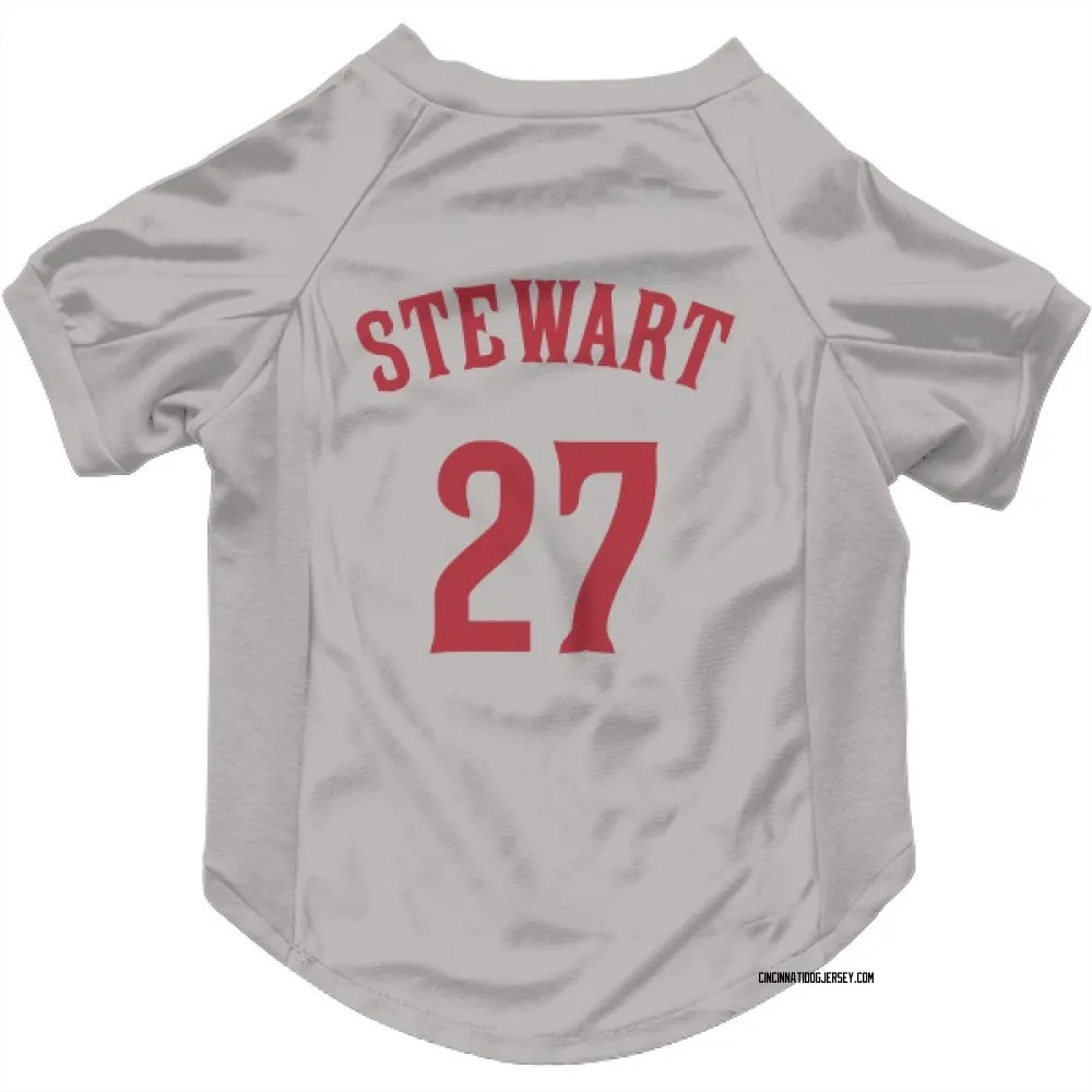 Cincinnati Reds Sal Stewart Gray Pet Jersey for Dog & Cat