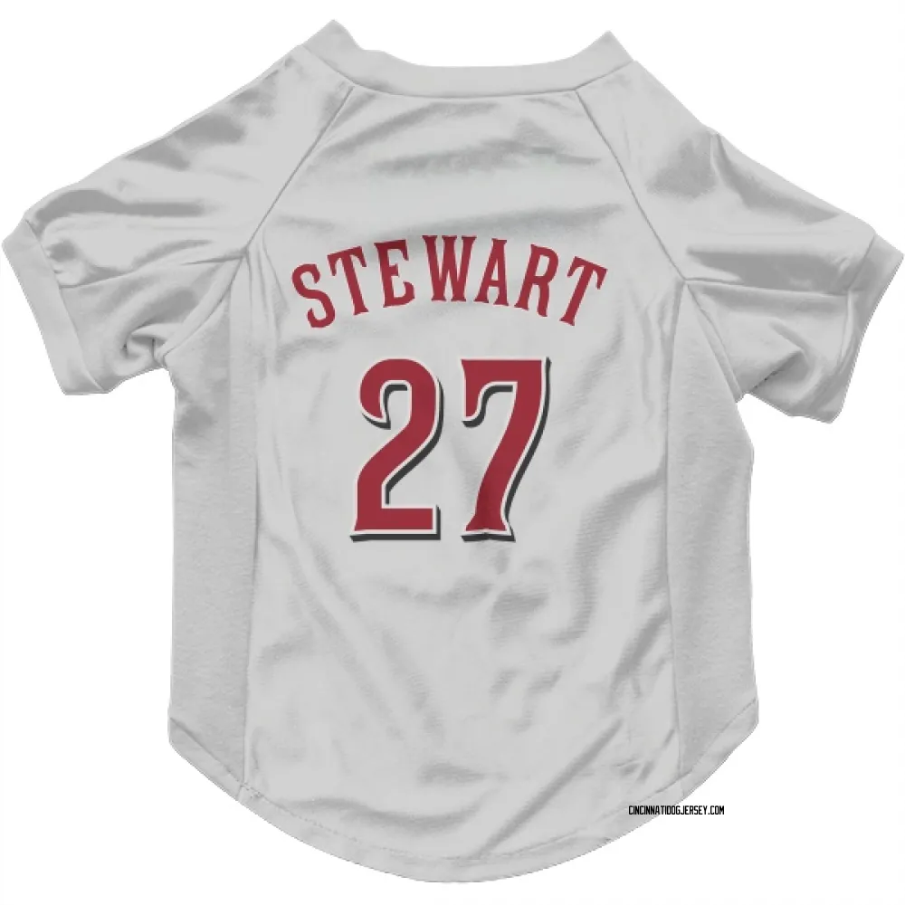 Cincinnati Reds Sal Stewart White Pet Jersey for Dog & Cat