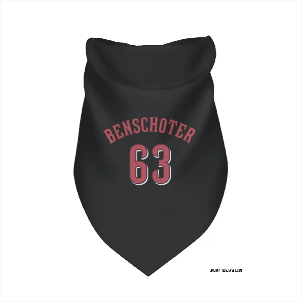 Cincinnati Reds Samuel Benschoter Black Pet Bandana for Dog & Cat