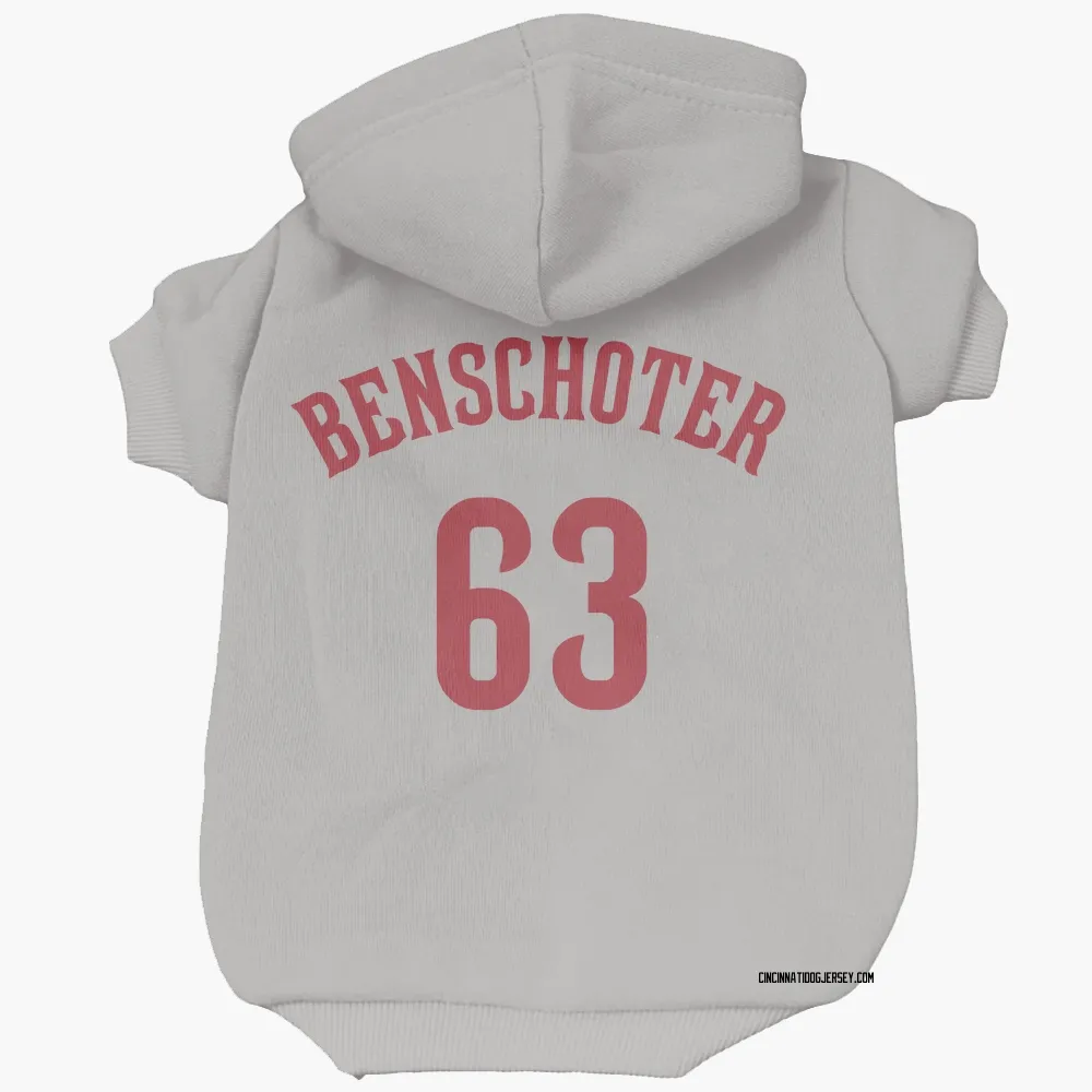 Cincinnati Reds Samuel Benschoter Gray Pet Hoodie for Dog & Cat