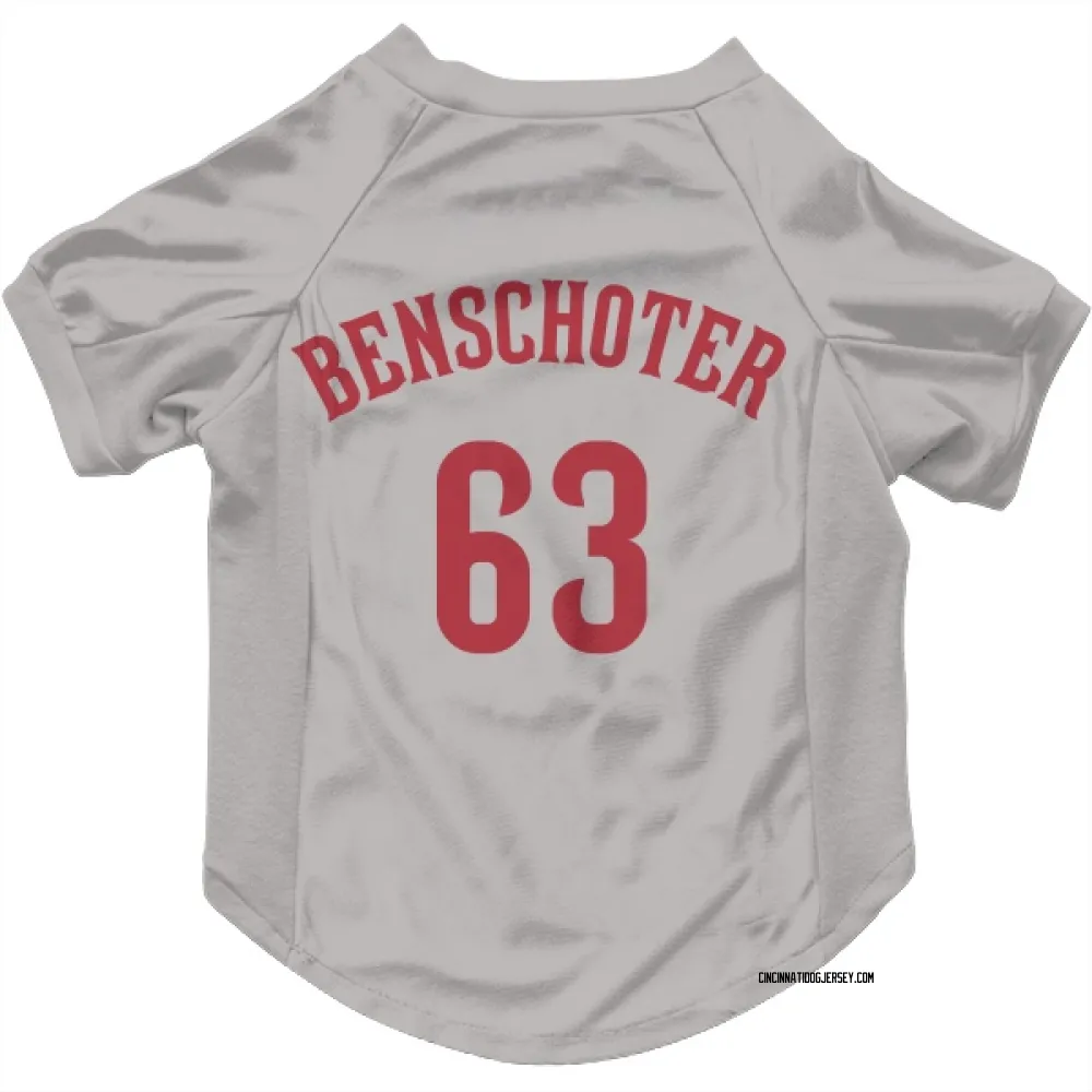Cincinnati Reds Samuel Benschoter Gray Pet Jersey for Dog & Cat