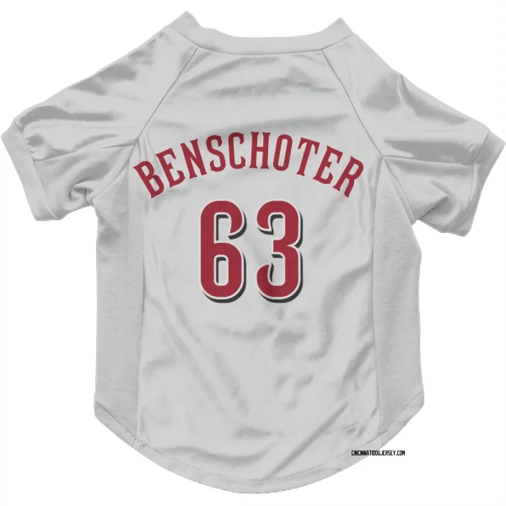 Cincinnati Reds Samuel Benschoter White Pet Jersey for Dog & Cat