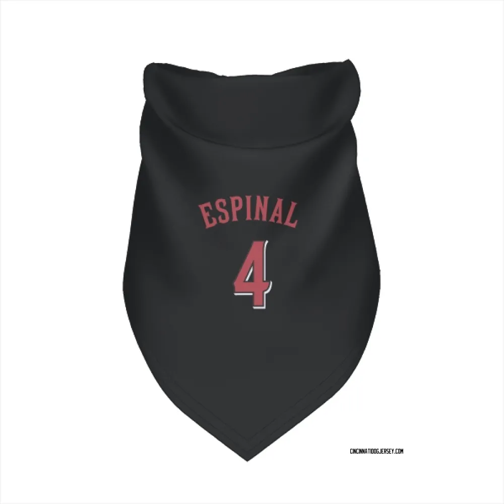 Cincinnati Reds Santiago Espinal Black Pet Bandana for Dog & Cat