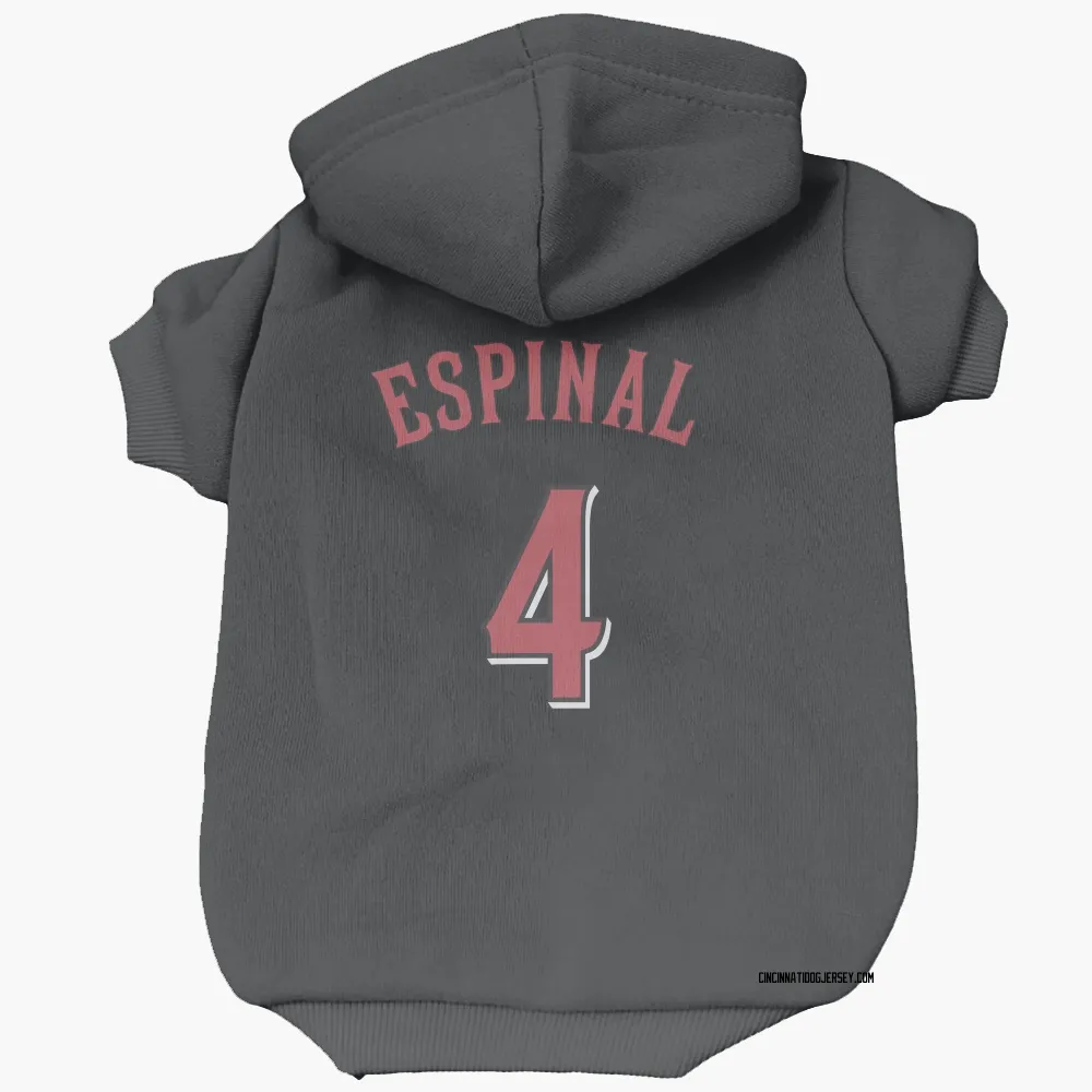 Cincinnati Reds Santiago Espinal Black Pet Hoodie for Dog & Cat
