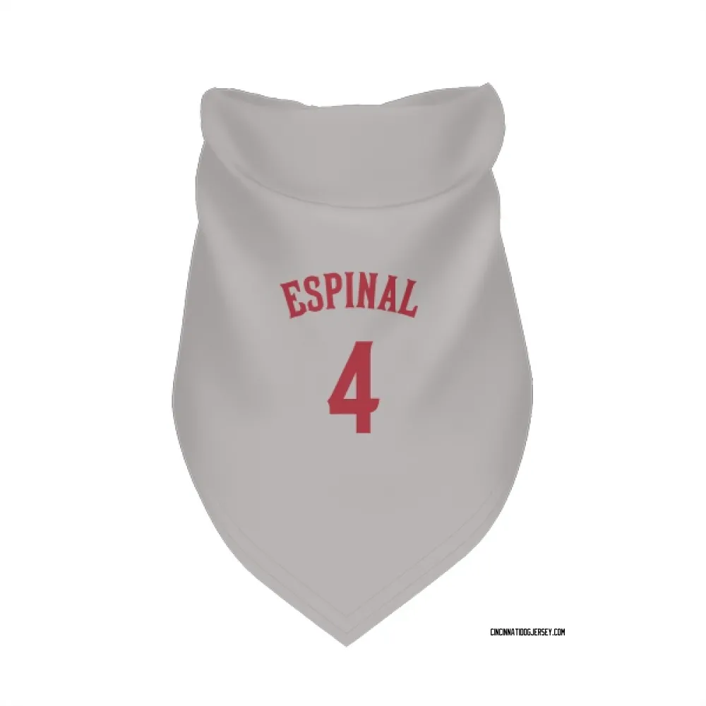 Cincinnati Reds Santiago Espinal Gray Pet Bandana for Dog & Cat