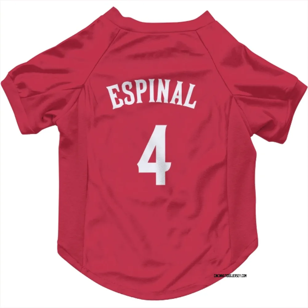Cincinnati Reds Santiago Espinal Red Pet Jersey for Dog & Cat