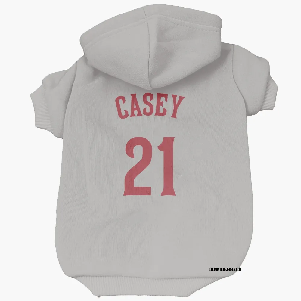 Cincinnati Reds Sean Casey Gray Pet Hoodie for Dog & Cat