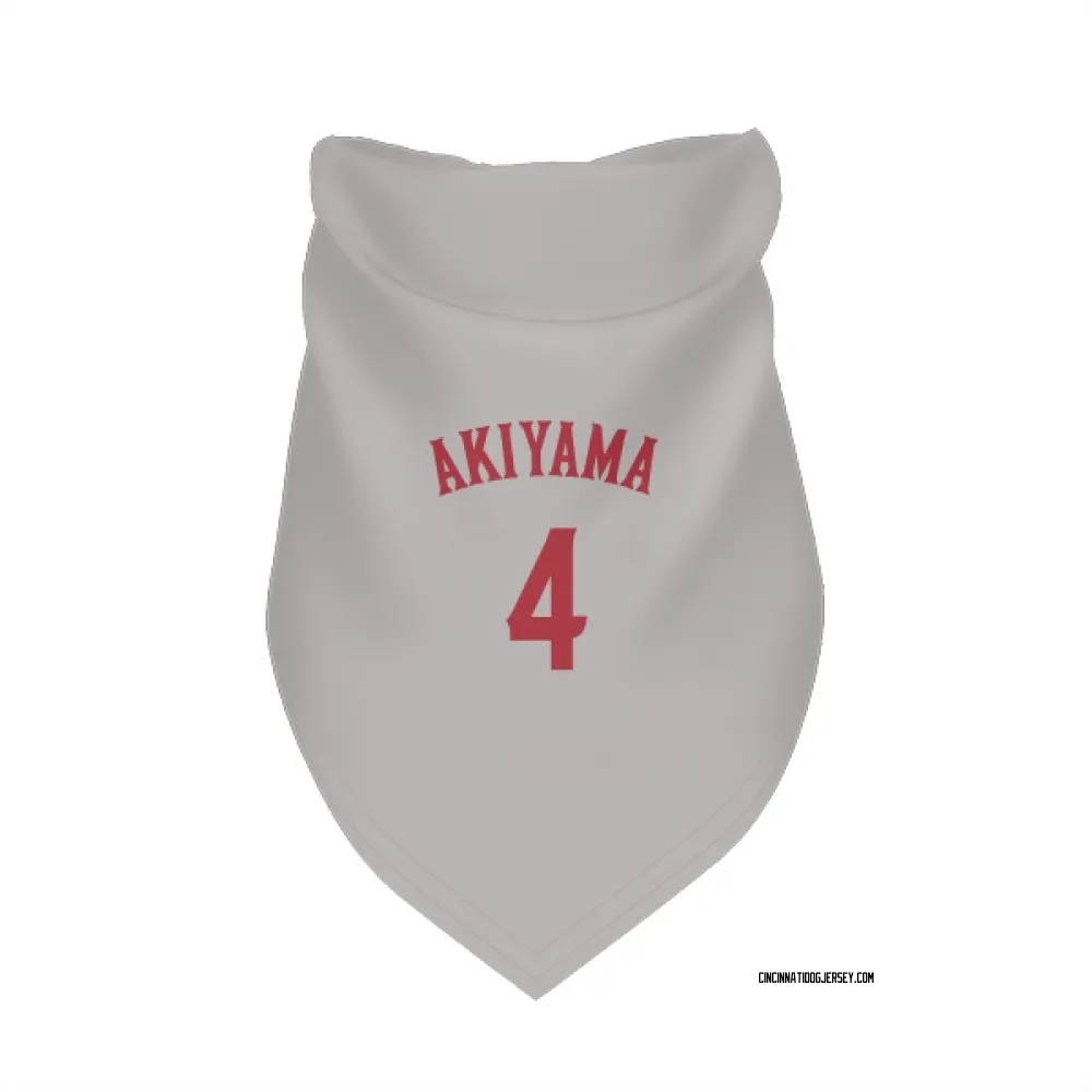 Cincinnati Reds Shogo Akiyama Gray Pet Bandana for Dog & Cat