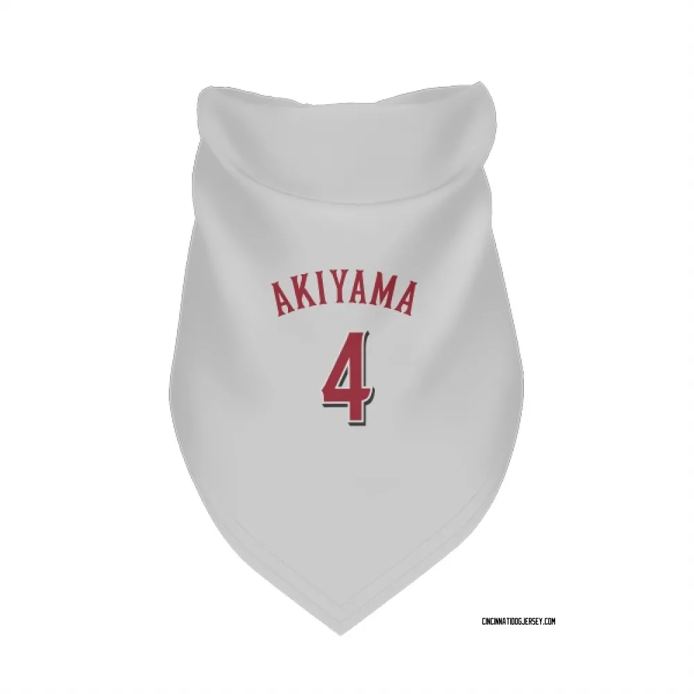 Cincinnati Reds Shogo Akiyama White Pet Bandana for Dog & Cat