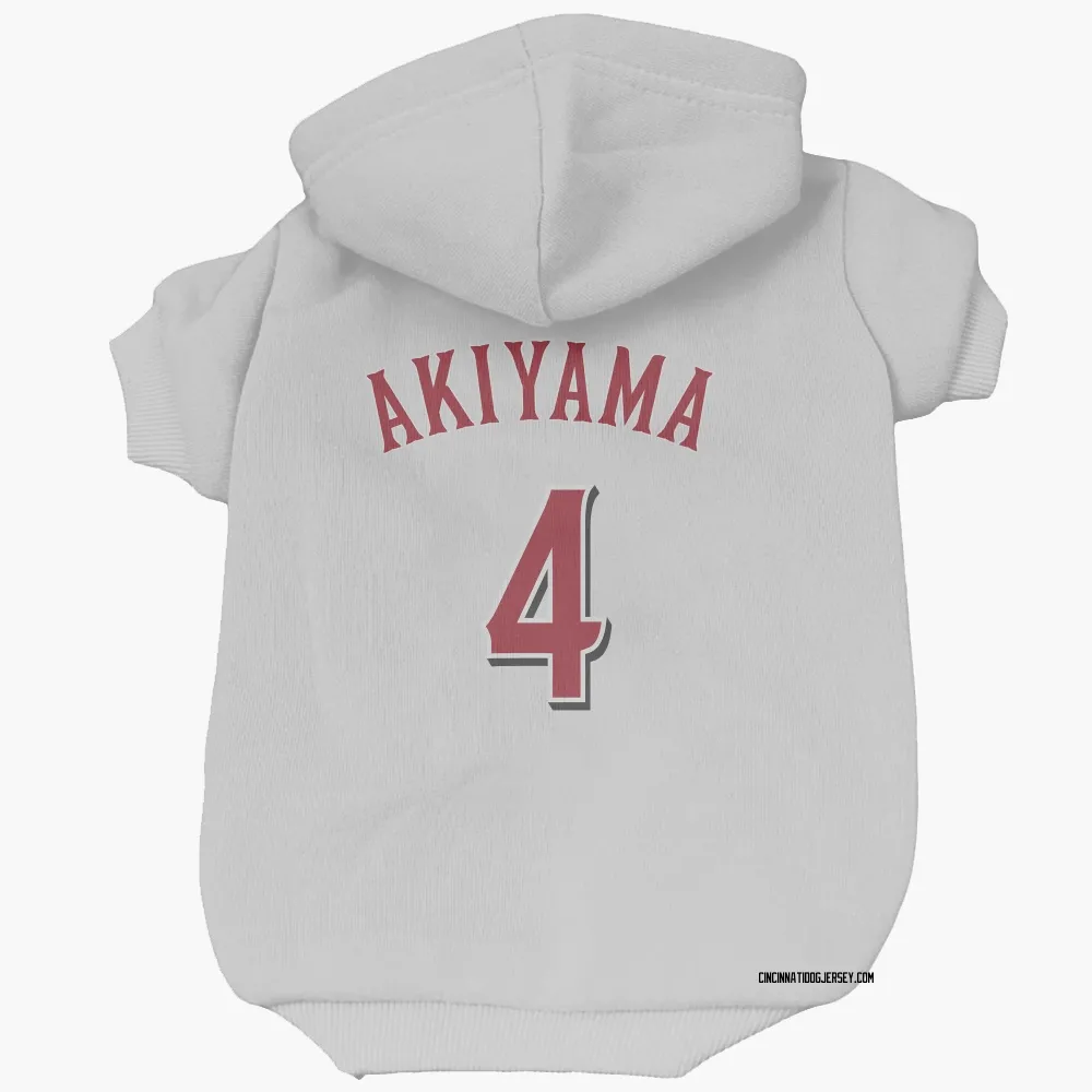 Cincinnati Reds Shogo Akiyama White Pet Hoodie for Dog & Cat