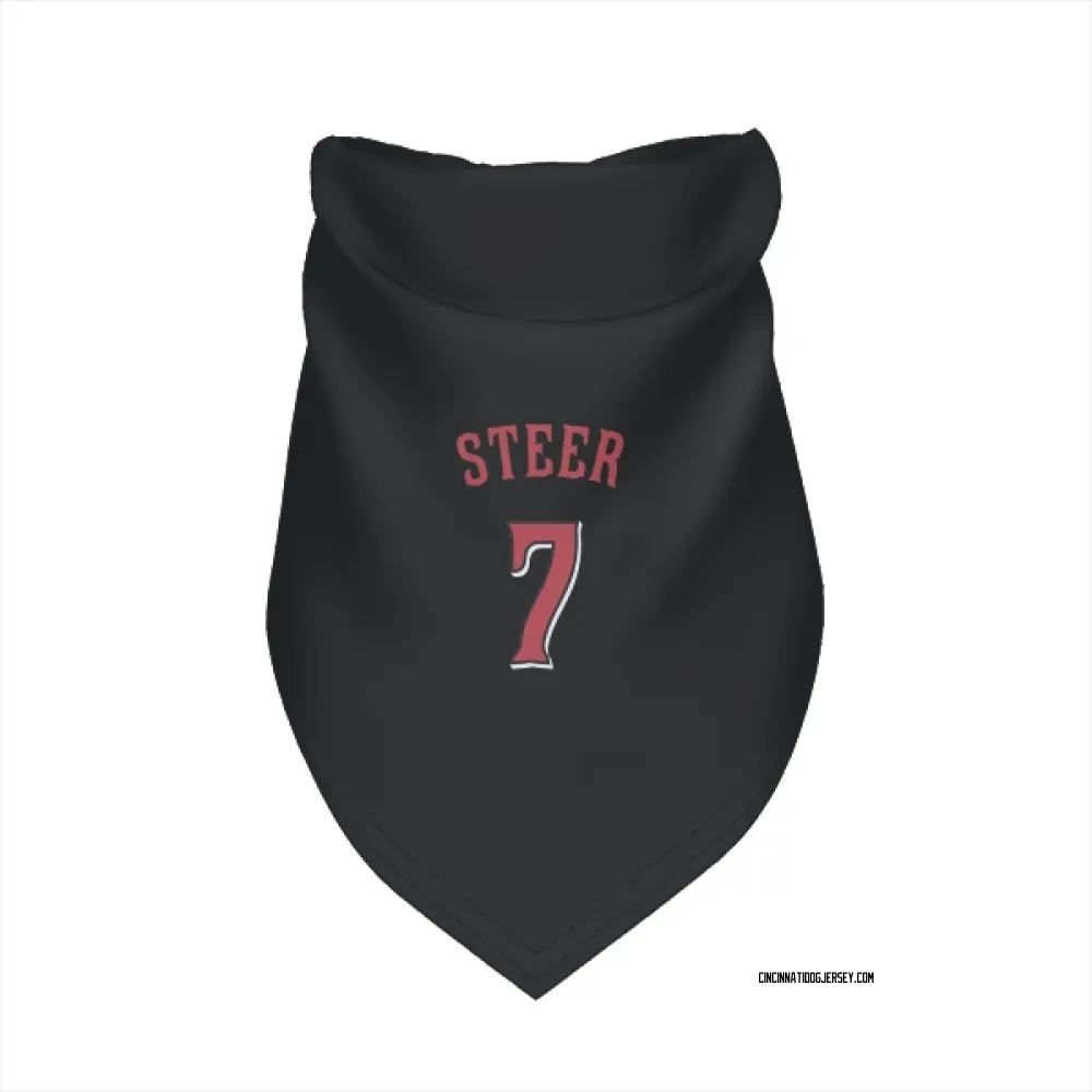 Cincinnati Reds Spencer Steer Black Pet Bandana for Dog & Cat