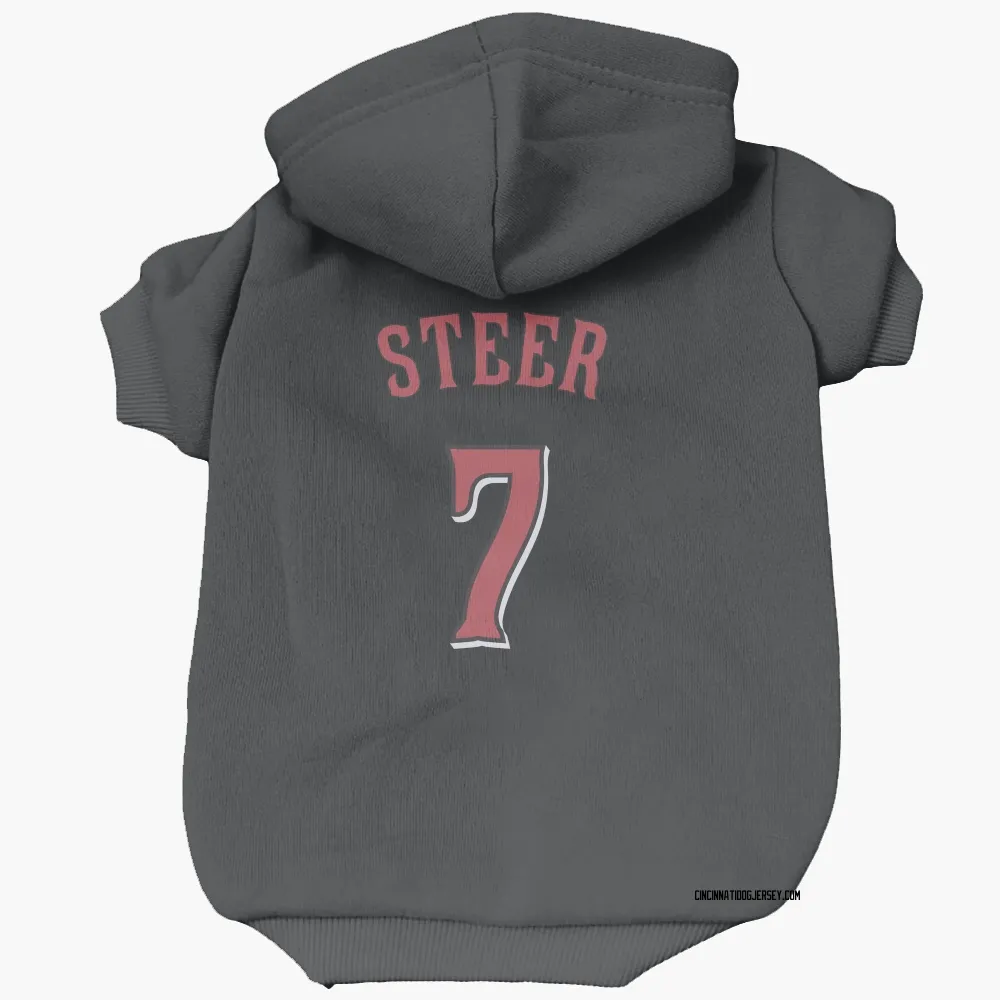 Cincinnati Reds Spencer Steer Black Pet Hoodie for Dog & Cat