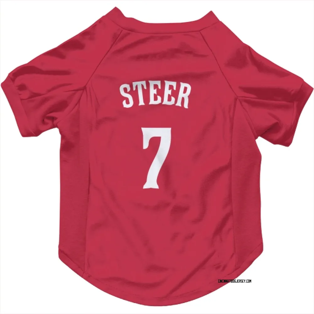 Cincinnati Reds Spencer Steer Red Pet Jersey for Dog & Cat