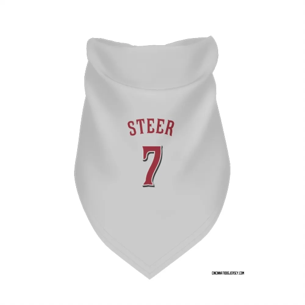 Cincinnati Reds Spencer Steer White Pet Bandana for Dog & Cat