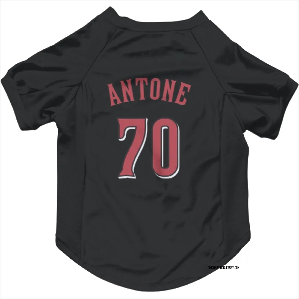 Cincinnati Reds Tejay Antone Black Pet Jersey for Dog & Cat