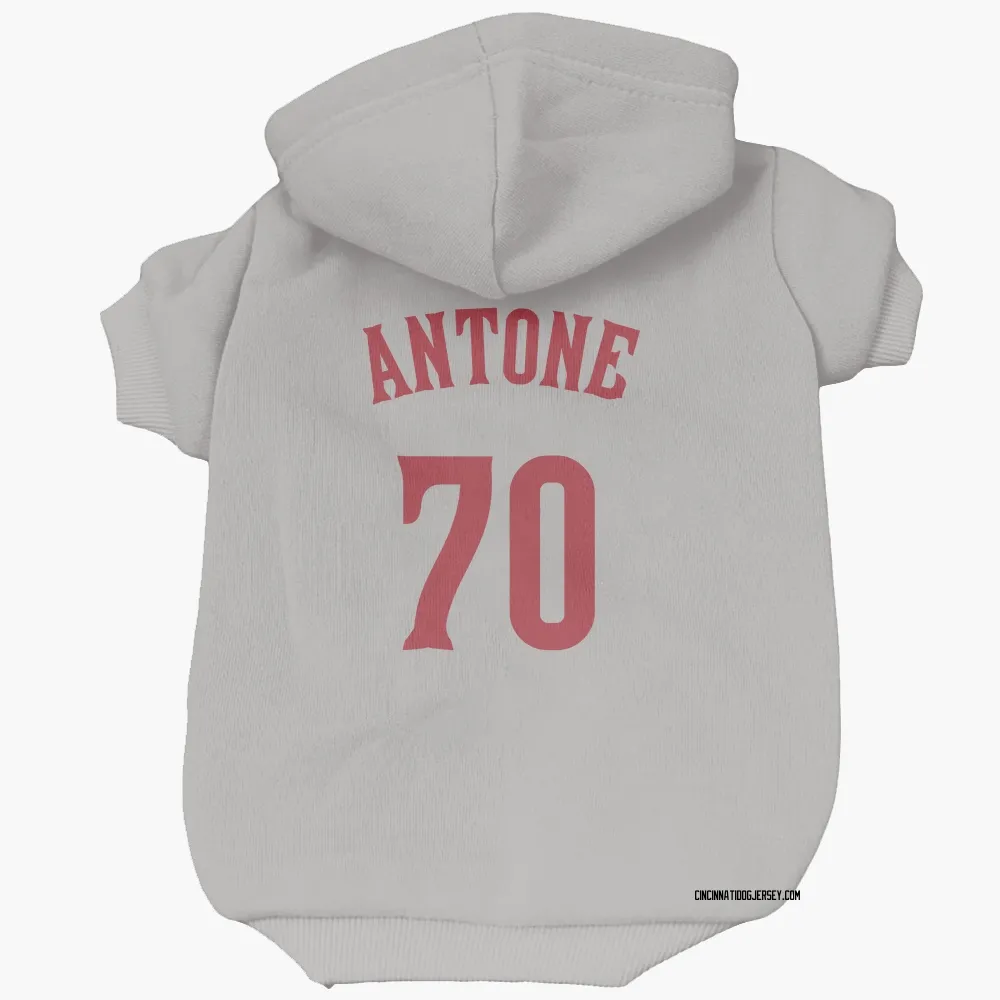 Cincinnati Reds Tejay Antone Gray Pet Hoodie for Dog & Cat