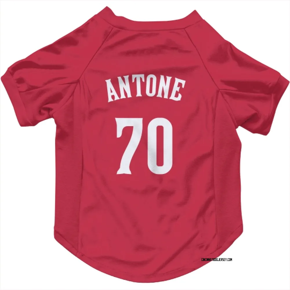 Cincinnati Reds Tejay Antone Red Pet Jersey for Dog & Cat