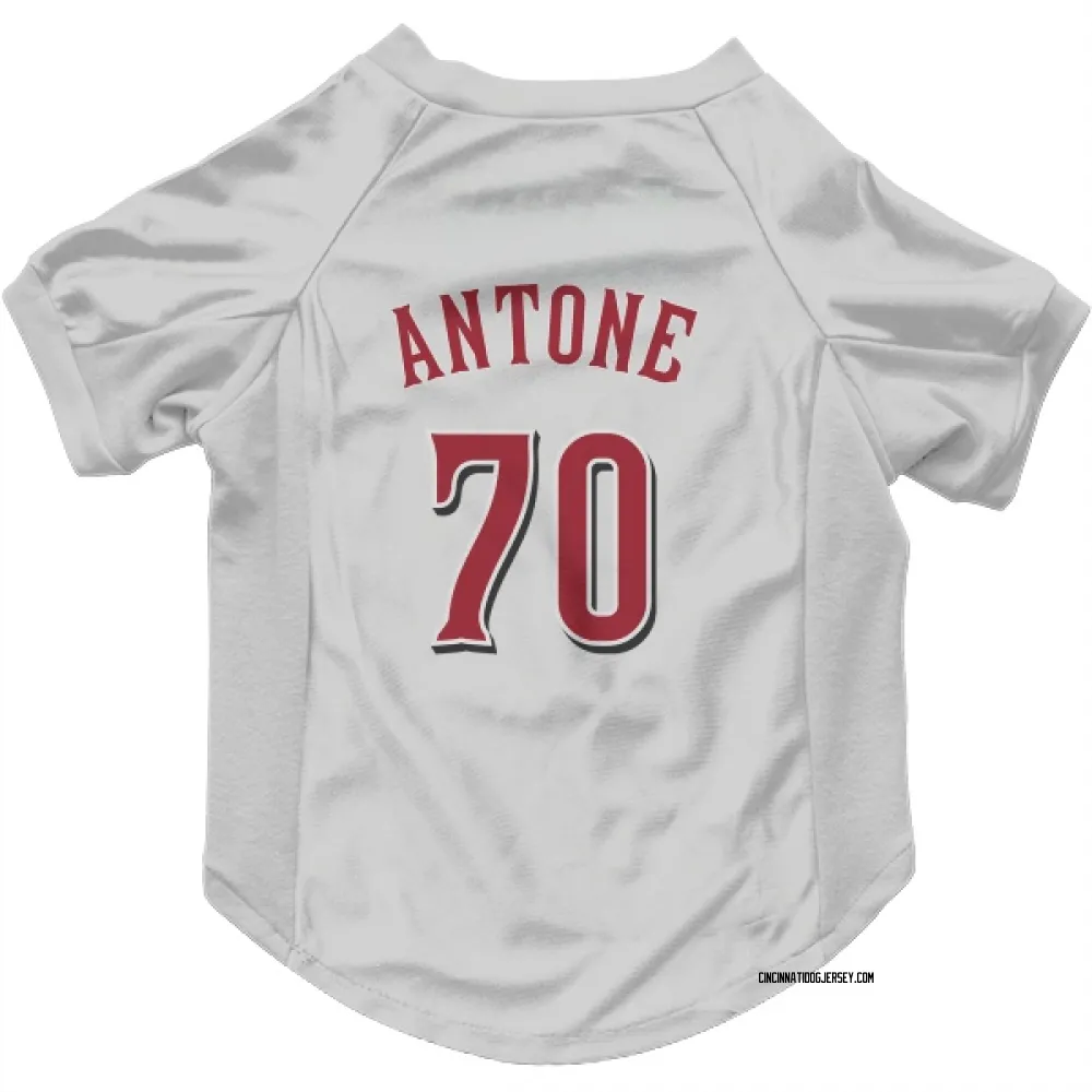 Cincinnati Reds Tejay Antone White Pet Jersey for Dog & Cat