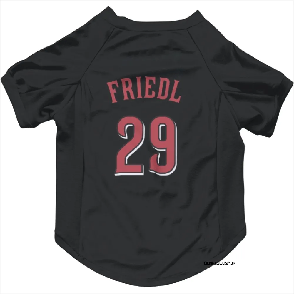 Cincinnati Reds TJ Friedl Black Pet Jersey for Dog & Cat