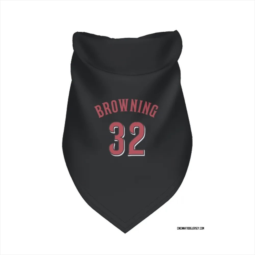 Cincinnati Reds Tom Browning Black Pet Bandana for Dog & Cat