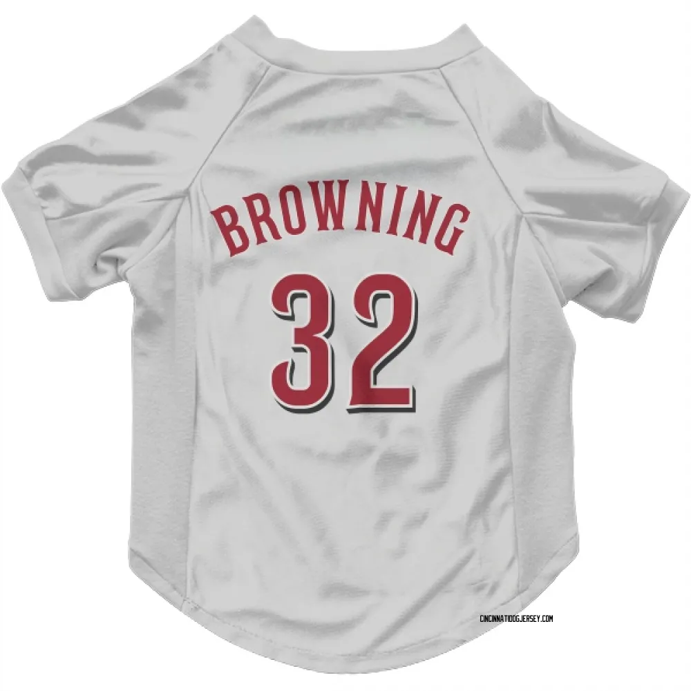 Cincinnati Reds Tom Browning White Pet Jersey for Dog & Cat