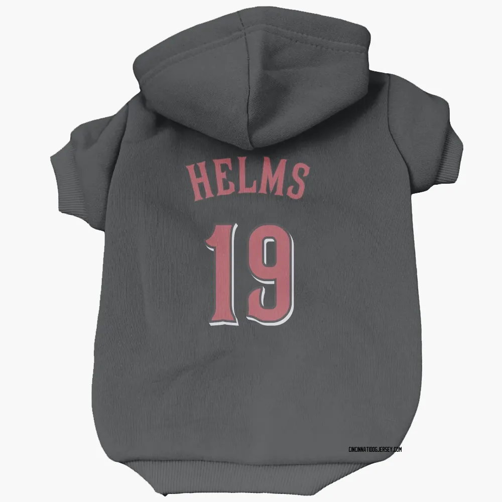 Cincinnati Reds Tommy Helms Black Pet Hoodie for Dog & Cat