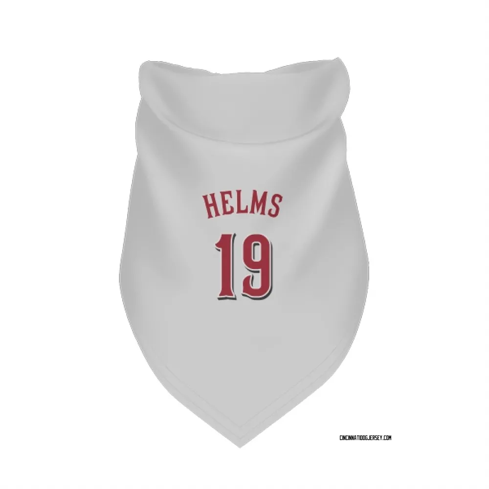Cincinnati Reds Tommy Helms White Pet Bandana for Dog & Cat