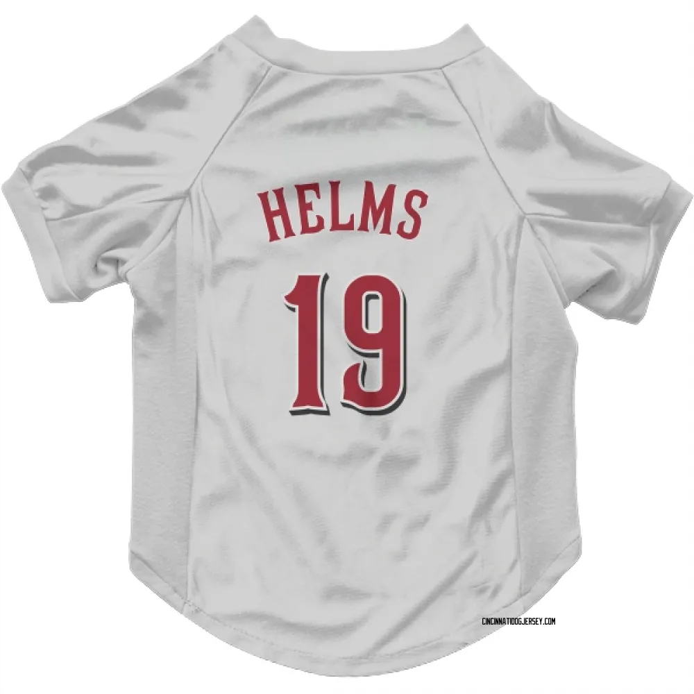 Cincinnati Reds Tommy Helms White Pet Jersey for Dog & Cat
