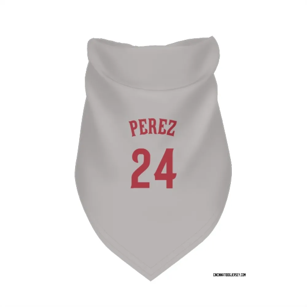 Cincinnati Reds Tony Perez Gray Pet Bandana for Dog & Cat