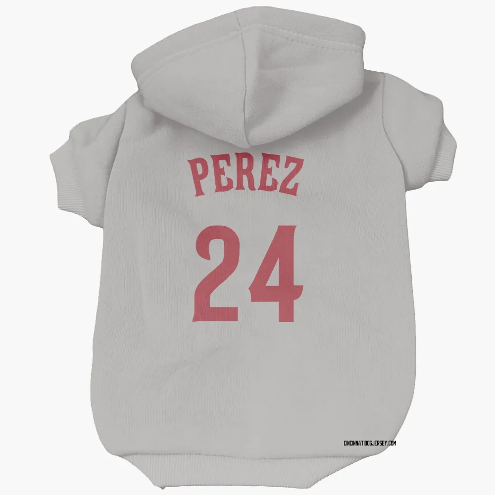 Cincinnati Reds Tony Perez Gray Pet Hoodie for Dog & Cat