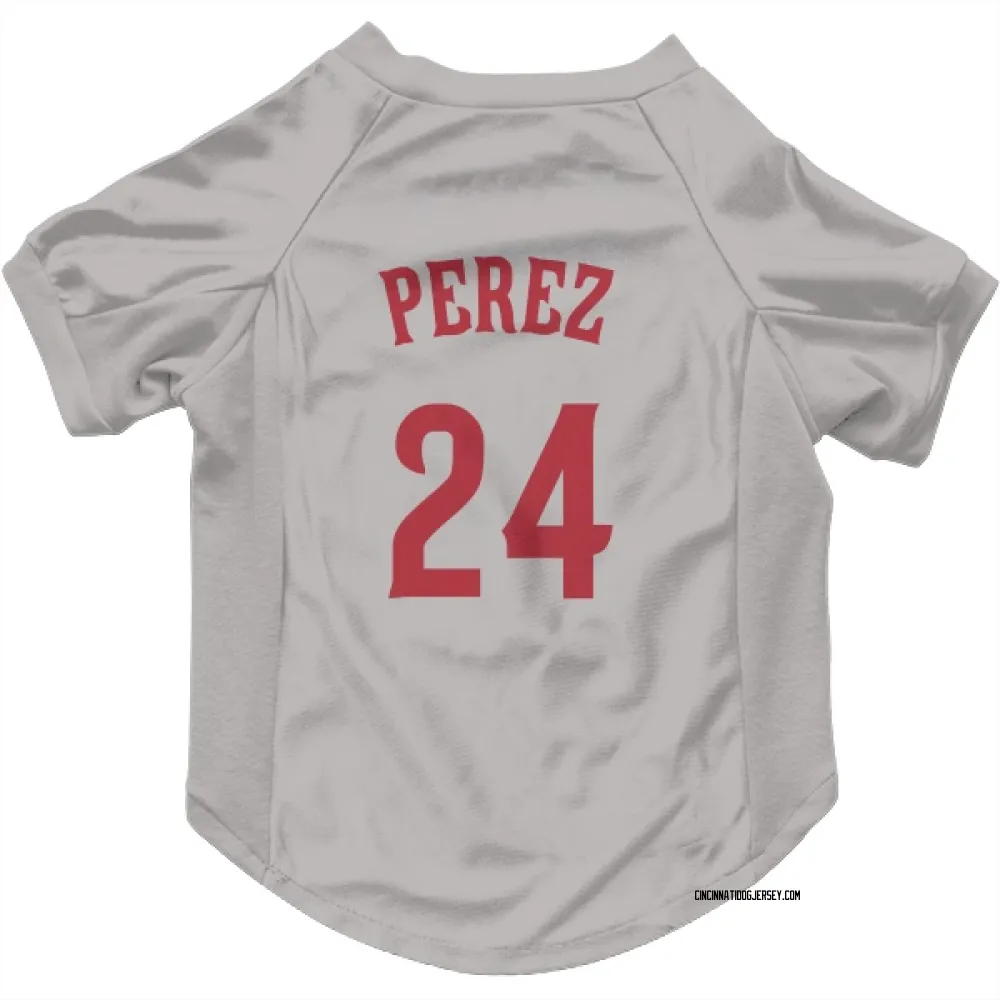 Cincinnati Reds Tony Perez Gray Pet Jersey for Dog & Cat